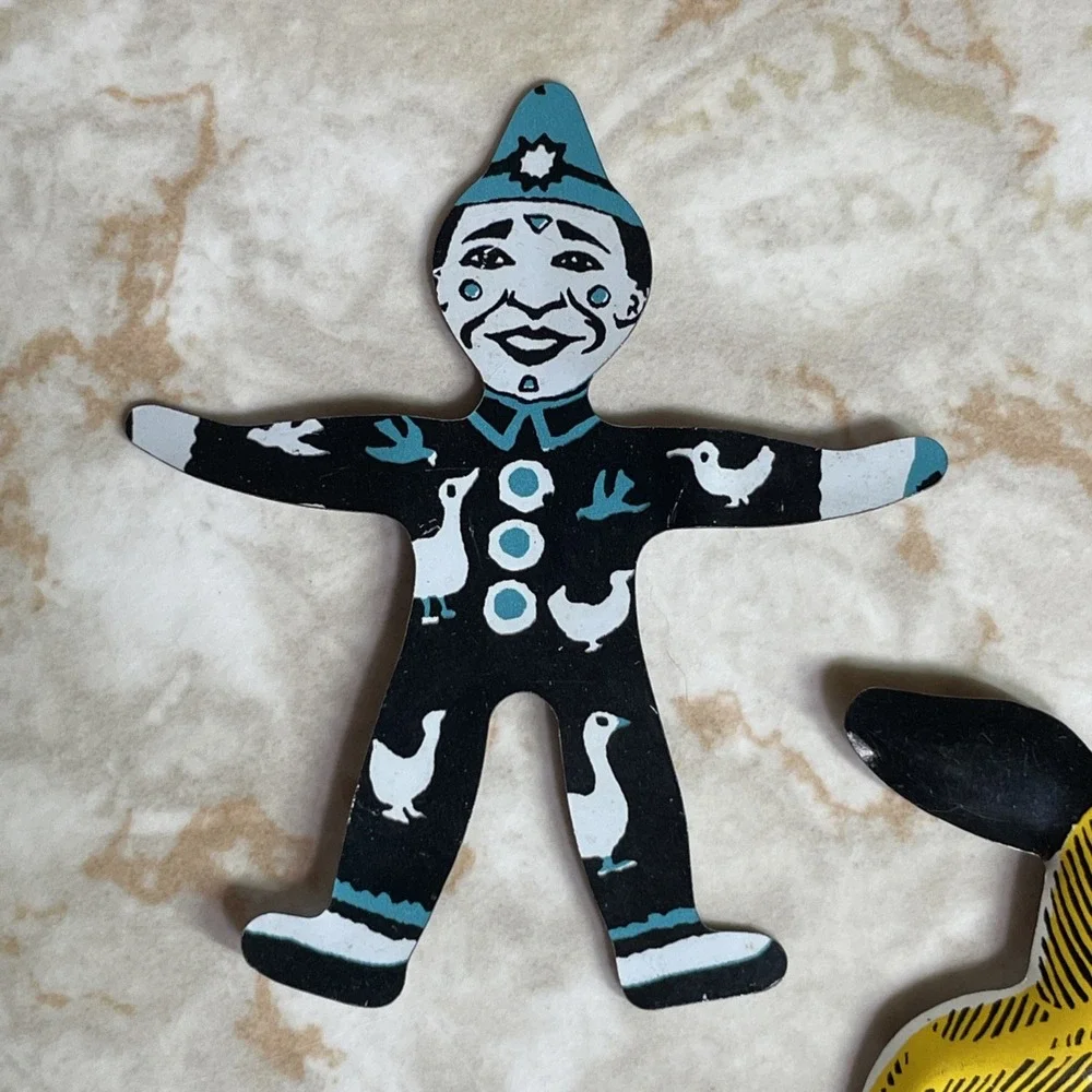 Set Of‎ 3 Tin Lithograph Cracker Jack Premium Prize Toy Horse Jockey Clown Ring